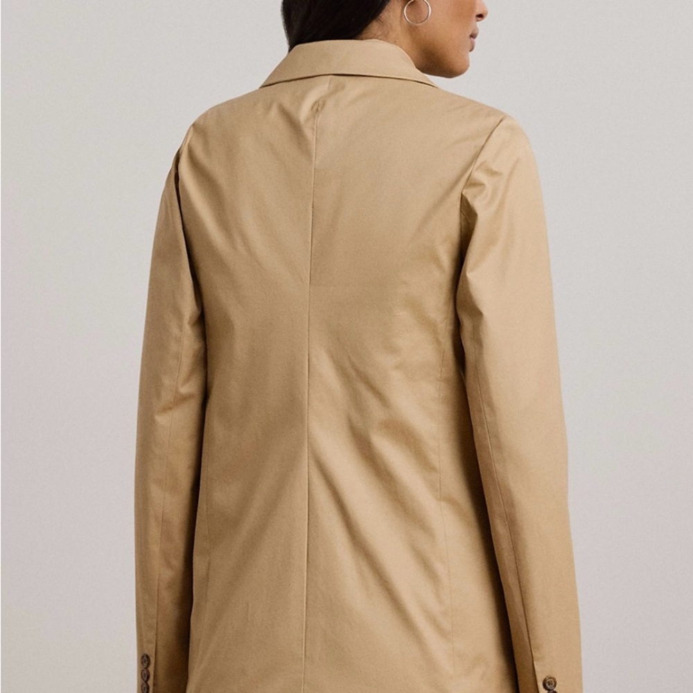 Lauren Ralph Lauren double breasted cotton twill blazer - Picture 3 of 6